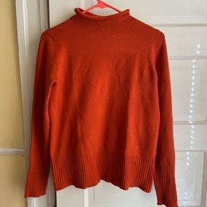 French Connection Orange Mock Neck Sweater